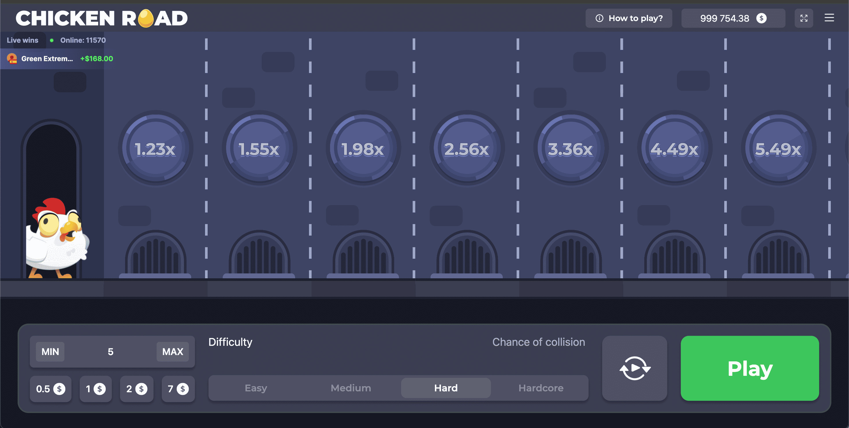 Stratégie Martingale Chicken Road